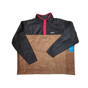 Columbia Steens Mountain Half‑Snap II Fleece Men’s 5X Brown Black Red